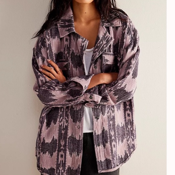 NEW! We the free jacquered button up shirt